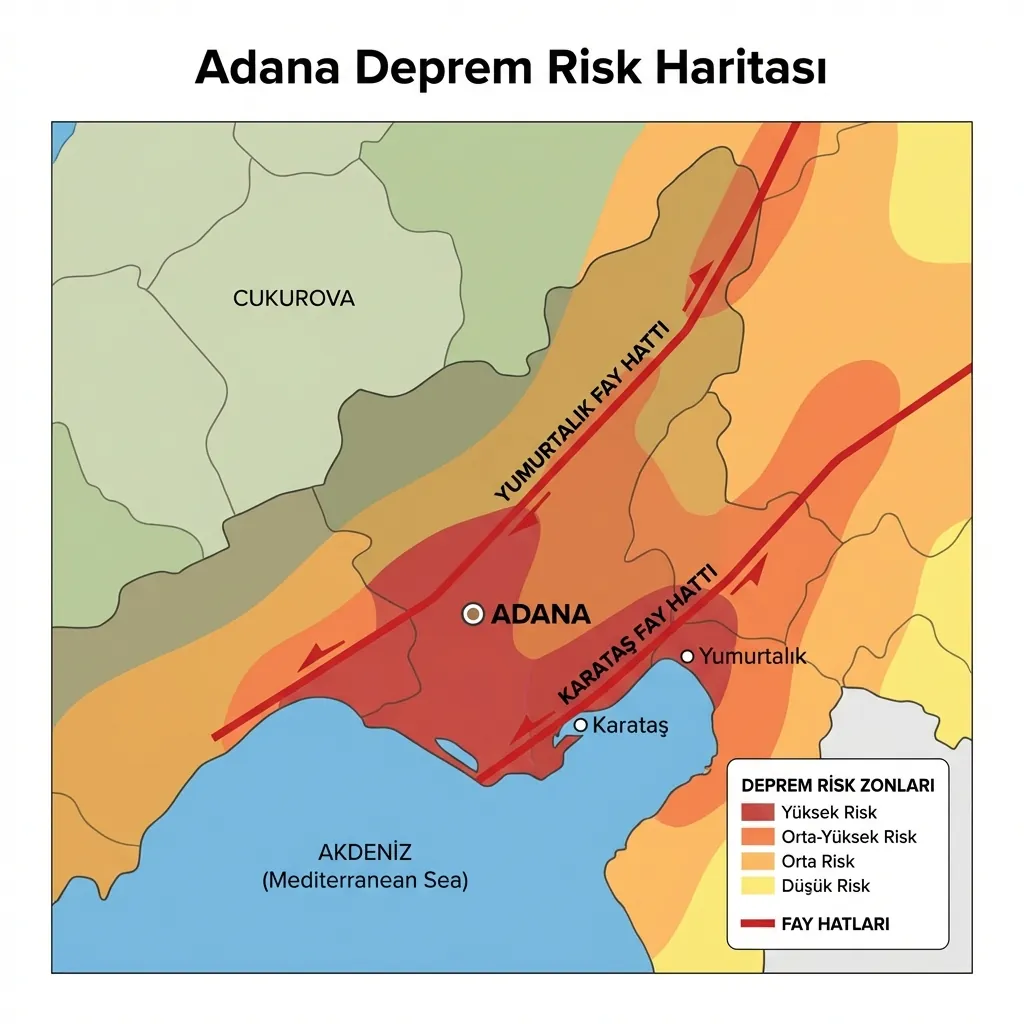 Adana deprem risk haritası ve Karataş-Yumurtalık fayı