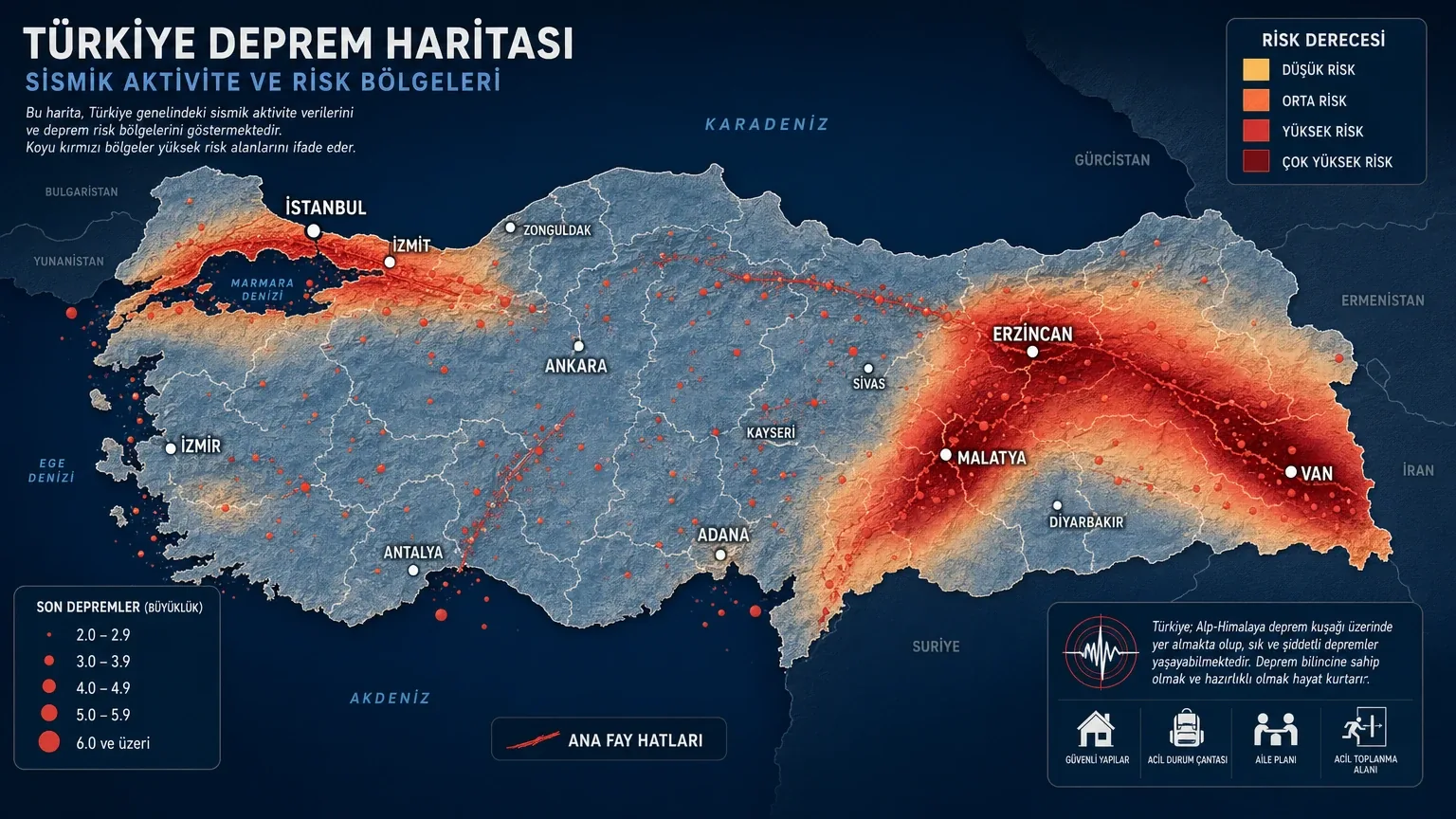 Türkiye'de En Fazla Deprem Olan Şehirler – İl Bazlı Sıralama